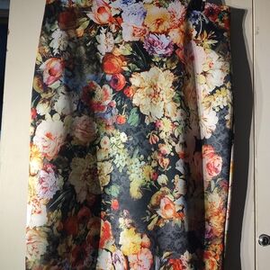 ECI Multicolor Floral Pencil Skirt